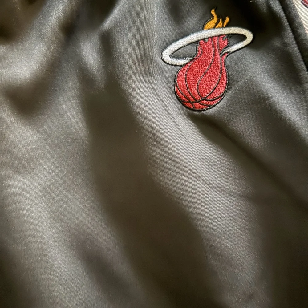 Black Miami Heat Basketball Athletic Track Pants